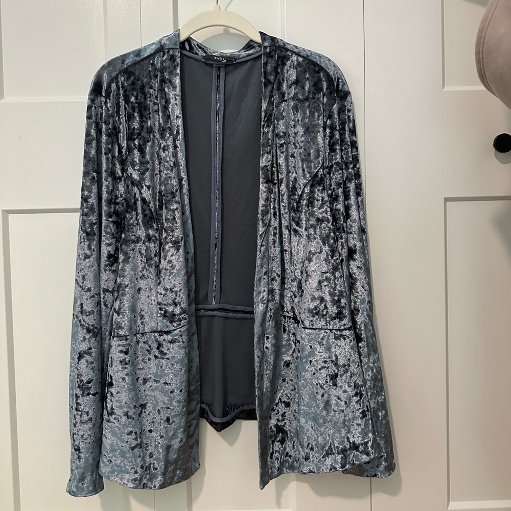 Anthropologie Tart Velvet Flowy Blazer